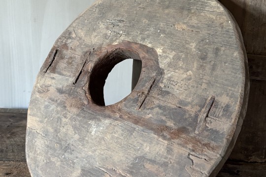 Oude houten ton met deksel Nr 2